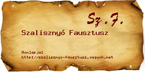 Szalisznyó Fausztusz névjegykártya